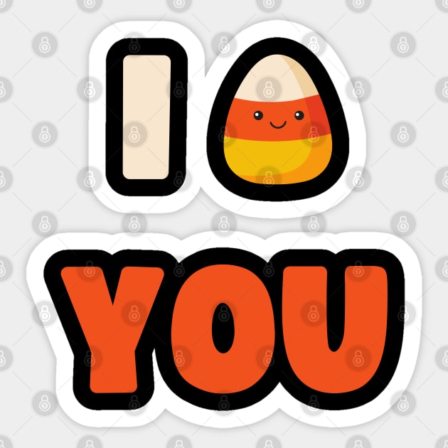 CUTE HALLOWEEN LAZY COSTUME I CANDY CORN YOU Sticker by apparel.tolove@gmail.com